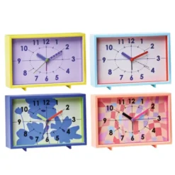 Vintage Wecker mit Licht- & Weckfunktion lila