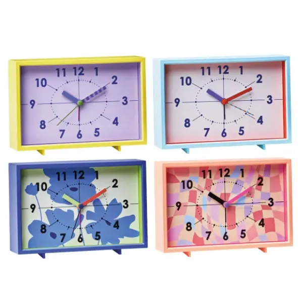 Vintage Wecker mit Licht- & Weckfunktion lila