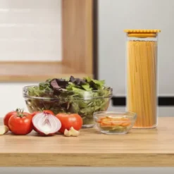 Vorratsgläser 3er-Set für Spaghetti & Nudeln – Silikondeckel Pasta mit Feuchtigkeitsabsorber