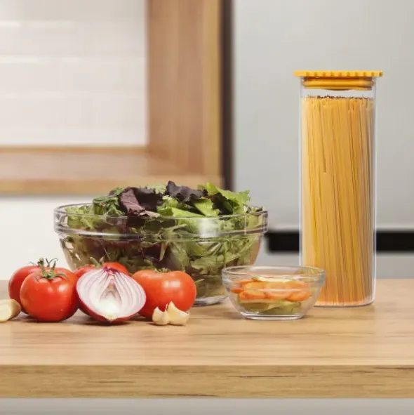 Vorratsgläser 3er-Set für Spaghetti & Nudeln – Silikondeckel Pasta mit Feuchtigkeitsabsorber