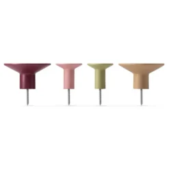 Wandhaken rund 4er-Set FUCHSIA bunt