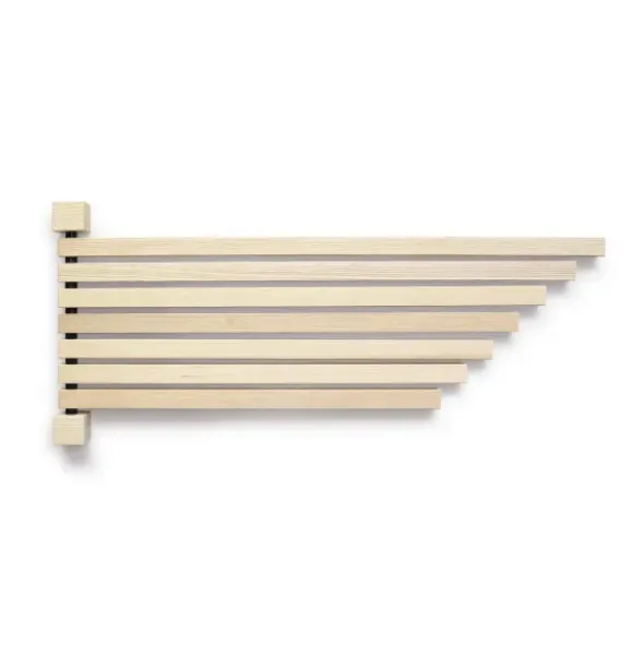 Wandpfau PAVO L – Utensilien- und Handtuchhalter aus Holz 65 x 28 cm