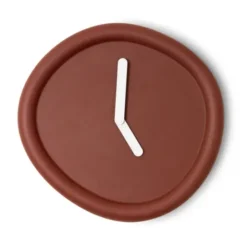 Wanduhr ROUND CLOCK 44 cm bordeaux