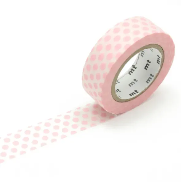 Washi Tape DECO DOTS strawberry milk rosa