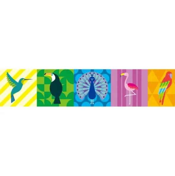 Washi Tape EX - colorful bird