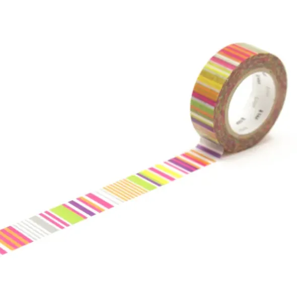 Washi Tape MULTI BORDER vivid bunt gestreift