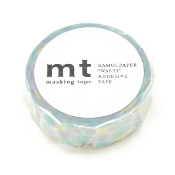 Washi Tape POOL watercolor dots - bunt blau