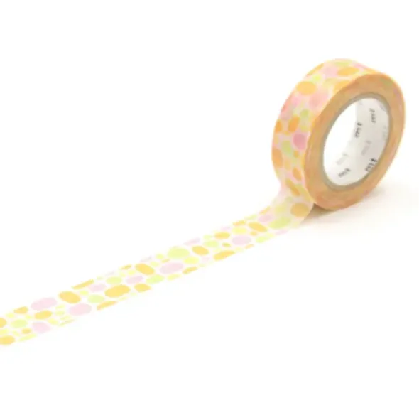 Washi Tape POOL watercolor dots - bunt orange