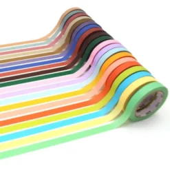 Washi Tapes schmal 7 mm - Set a 20 Rollen bunt