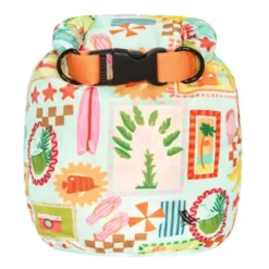 Wasserfeste Tasche 5 l mit bunten Urlaubsmotiven – Drybag mit Rollverschluss & Schultergurt