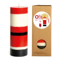 Weihnachtskerze - Stumpenkerze Dicker Weihnachtsmann