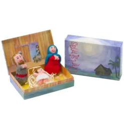 Weihnachtskrippe - Story in Box, gestrickte Püppchen (handmade)