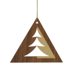 Weihnachtsschmuck Baumpassepartout Nussbaumholz klein