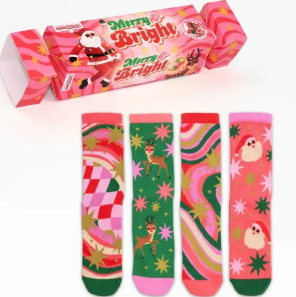 Weihnachtssocken Merry & Bright – 4 Socken Gr. 37–42