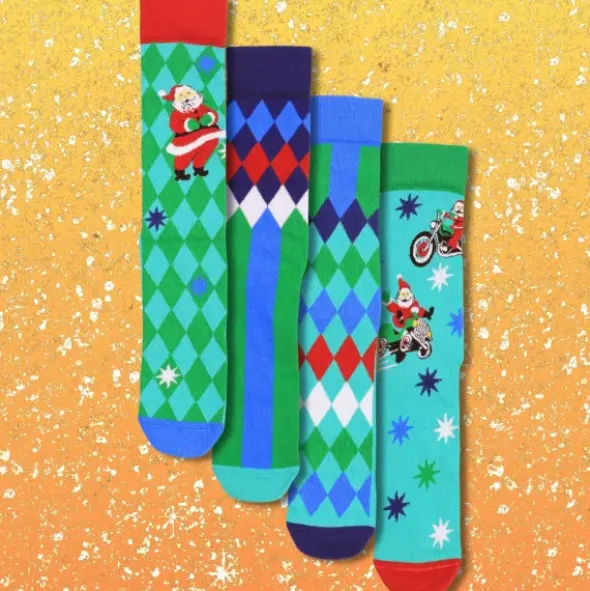 Weihnachtssocken Santa Banta – 4 Socken Gr. 39-46