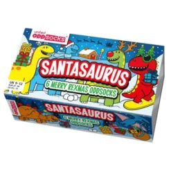 Weihnachtssocken Santasaurus - 6 Merry Rexmas Einzelsocken - Gr. 27 - 30