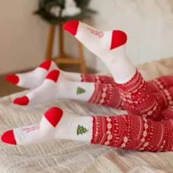 Weihnachtssocken Weihnachtsbaum - bestickt mit Christbaum Gr. 40-43