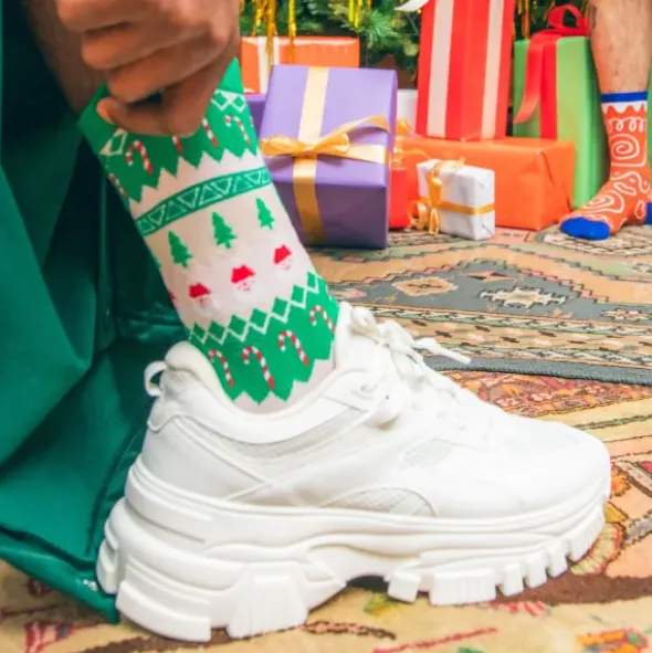 Weihnachtssocken, Xmas Socks - Weihnachtspullover Look