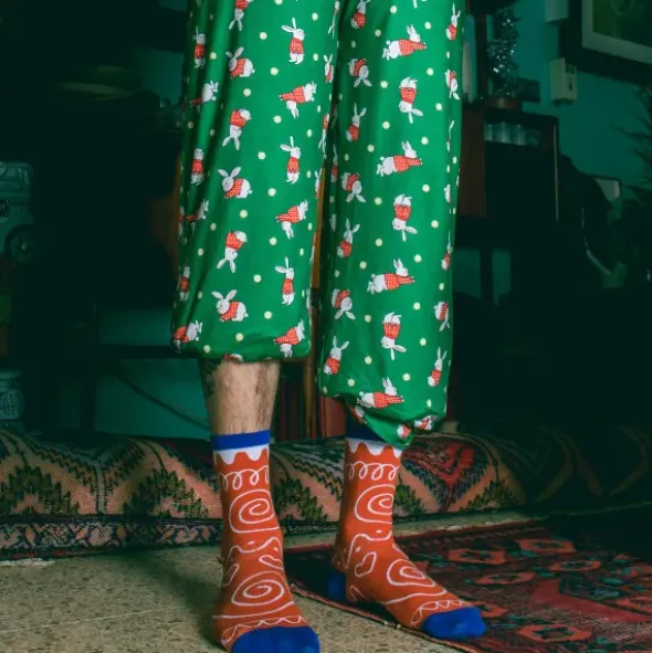 Weihnachtssocken, Xmas Socks - Lebkuchenmann