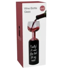 Weinflaschenglas - Flasche Wein und Glas in einem