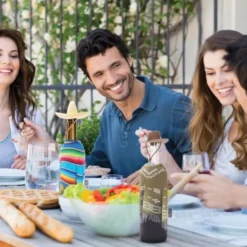 Wein-Geschenkset DESPERADOS 4-teilig – 2 Weinstöpsel & 2 Flaschenhüllen