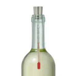 Weinthermometer mit Aromastopfen-Funktion und Holzständer aus Eiche