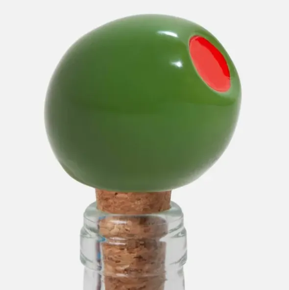 Weinverschluss Olive - Flaschenstöpsel aus Kork & Keramik