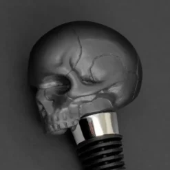 Weinverschluss Totenkopf - Death by Wine, schwarz