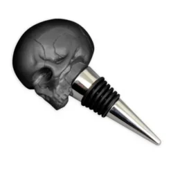 Weinverschluss Totenkopf - Death by Wine, schwarz
