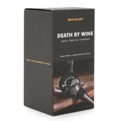 Weinverschluss Totenkopf - Death by Wine, schwarz