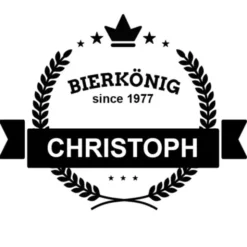 Weizenbierglas mit Gravur BIERKÖNIG mit Name + Geburtsjahr