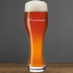 Weizenbierglas mit Namensgravur - personalisierbares Bierglas