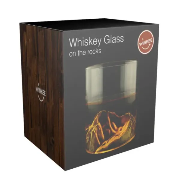 Whiskeyglas on the Rocks - Glas mit 3D Berg