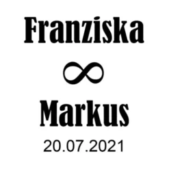 Windlicht mit Gravur HOCHZEIT transparent - Glas mit Name & Datum personalisierbar