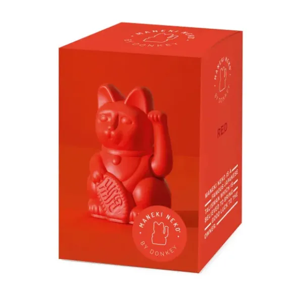 Winkekatze / Glückskatze LUCKY CAT MINI rot