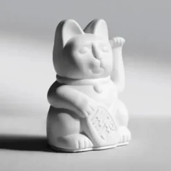 Winkekatze / Glückskatze LUCKY CAT MINI weiß