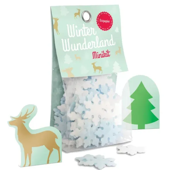 Winterwunderland Minikit - Schneeflocken aus Esspapier