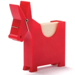 Zettelhalter Morris Memo rot – Notizhalter Esel mit Klammer und Papier
