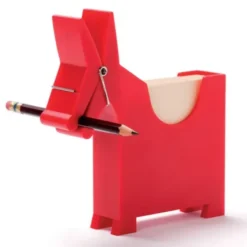 Zettelhalter Morris Memo rot – Notizhalter Esel mit Klammer und Papier